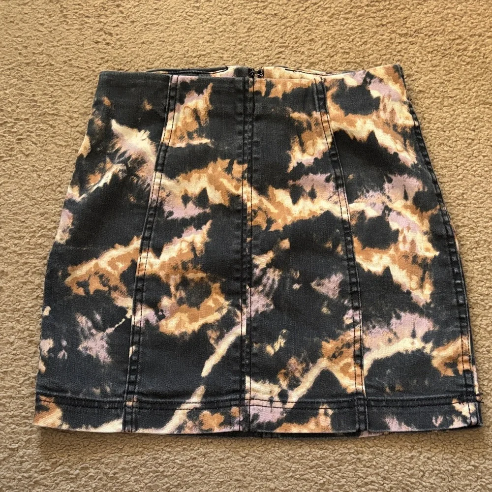 Free People Brown and Black Tie-Dye Modern Femme Skirt Size 2
